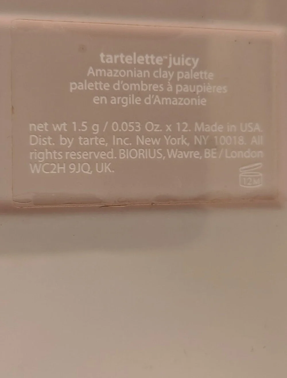 NEW TARTE Tartelette Juicy Amazonian Clay Eyeshadow Palette MSRP $47
